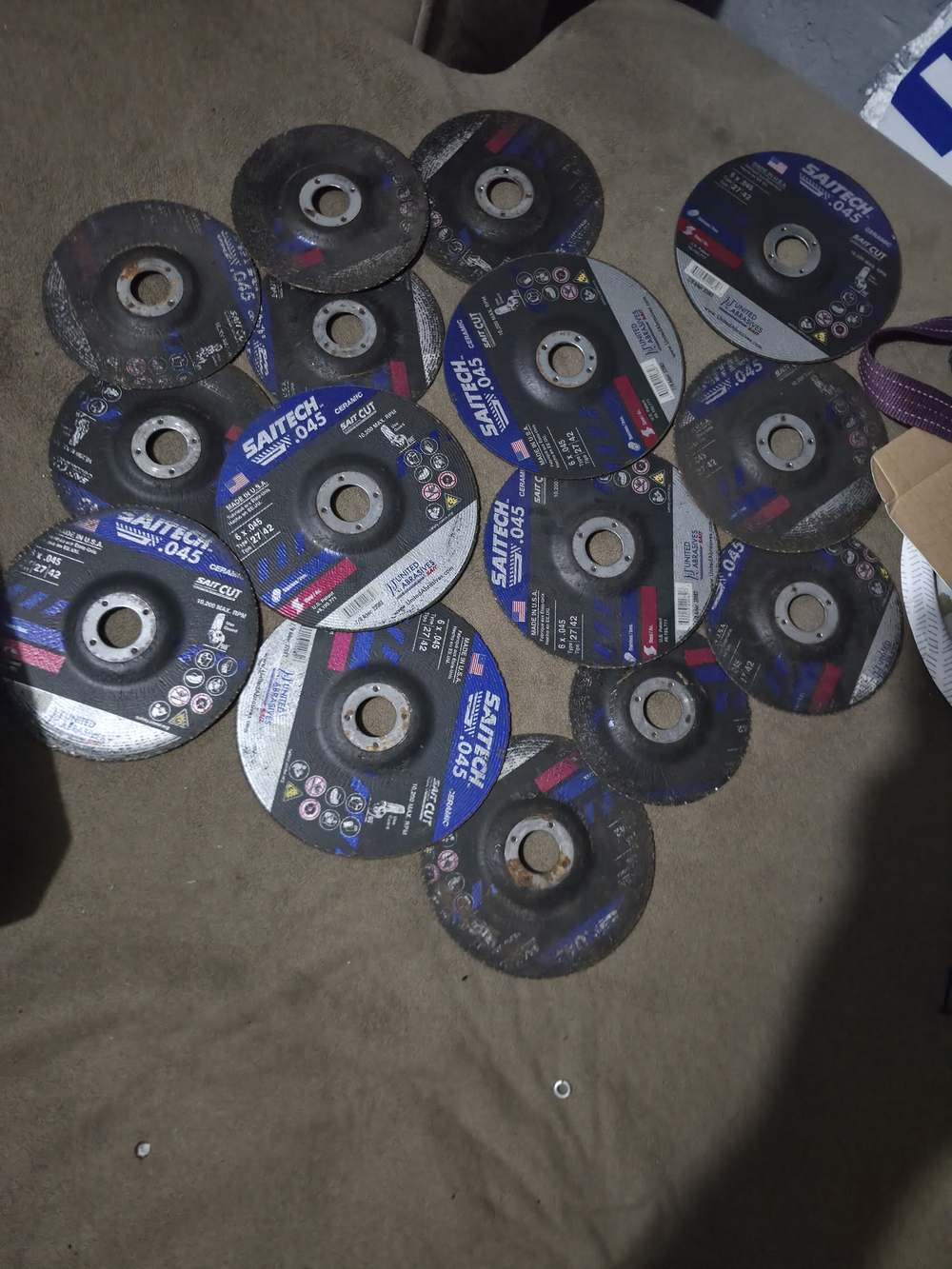 United Abrasives/SAIT Saitech .045 Ceramic cutting wheels Lot Used